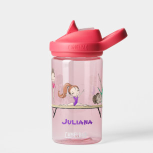 Girls Personalised Gymnastics Water Bottle