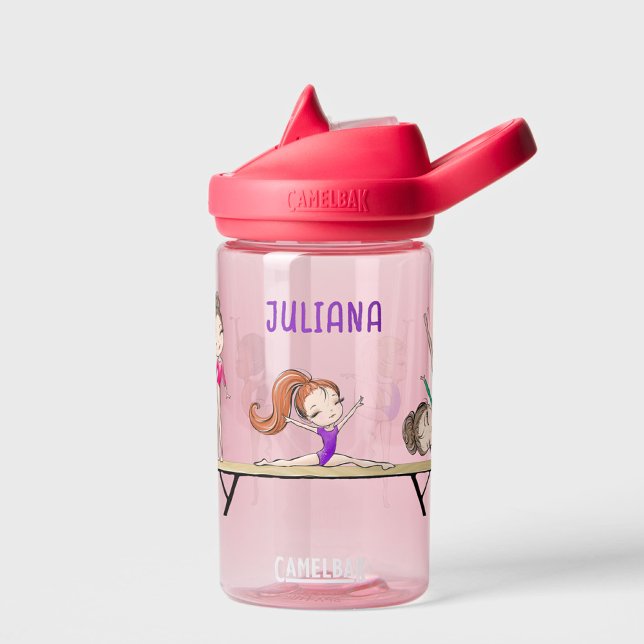 Girls Personalised Gymnastics  Water Bottle (Creator Uploaded)