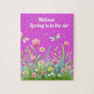 Girls Personalised name Jigsaw Puzzle