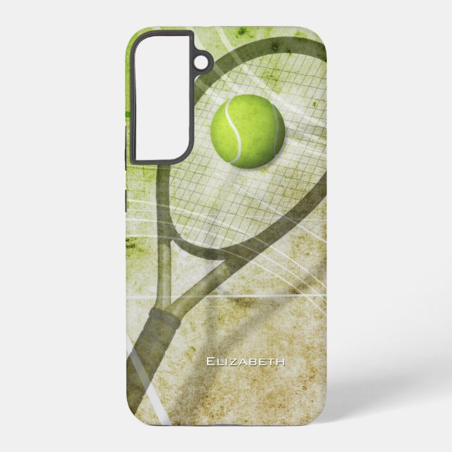 girls personalised tennis samsung galaxy s22+ case (Back)