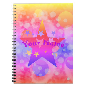 Girl's Personalized Psychedelic Notebook