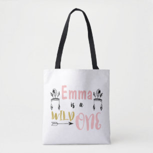 Girls Personalized Wild One Baby Tote