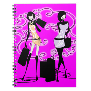 Girls pink fashion french glamour notebook