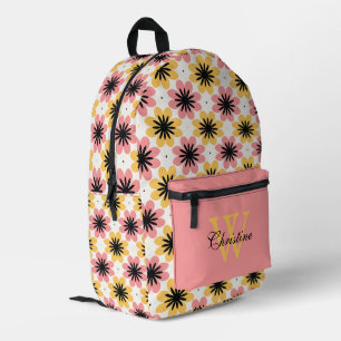 Girl's Pink Floral Dreams: Personalised Backpack