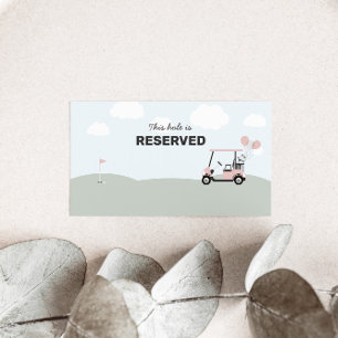 Girls' Pink Hole-In-One Golf 1st Birthday Place Card