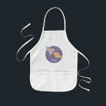 Girl's Pink Rocket Ship Space Galaxy and Name Kids Apron<br><div class="desc">This gorgeous kids apron features a beautiful and colourful hand drawn space scene,  with a cute rocket ship and stars. The design also features a place for you to add your girls name. Perfect for any toddler or child!</div>