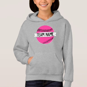 Girls Pink Softball Custom Team Name Fastpitch