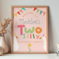 Girls Pink Two Silly Goose 2nd Birthday Welcome