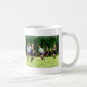 Girls Playing Soccer Coffee Mug