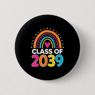 Girls Pre-k Cl Of 20 First Day School Rainbow  6 Cm Round Badge