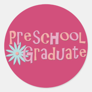 Girl's Preschool Graduation Gifts Classic Round Sticker