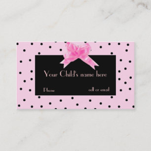 Girl's Pretty In Pink calling card