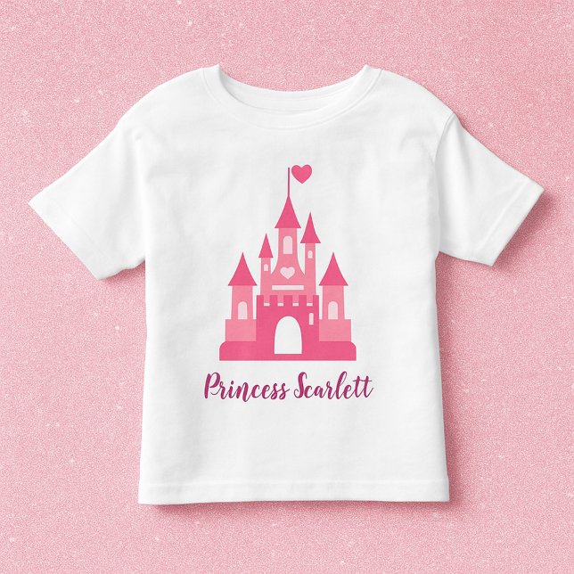Girls Princess Castle Personalised T-Shirt (Creator Uploaded)