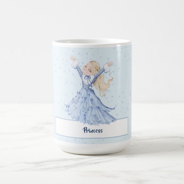  Girls Princess Enchanted Snowflakes Coffee Mug (Center)