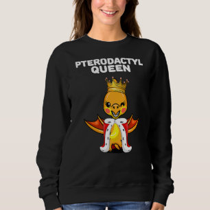 Girls Pterodactyl Queen Dinosoaur Womens Pterodac Sweatshirt