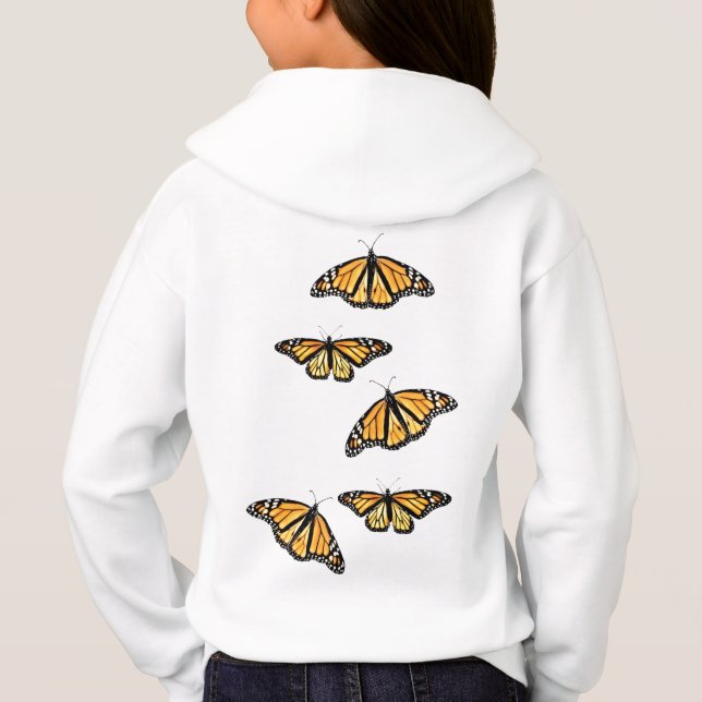 Girls Pullover Hoodie Monarchs (Back)