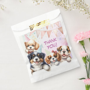 Girls Puppy Lets Pawty Birthday Party Favour Bag
