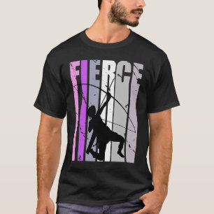 Girls Purple Archery Fierce Birthday Archer Courag T-Shirt