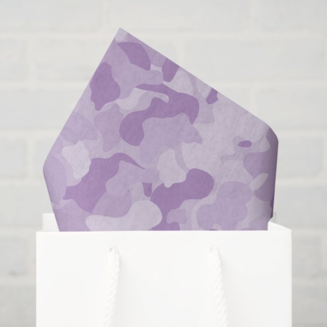 Girl's purple camo pattern tissue paper (Gift Bag)