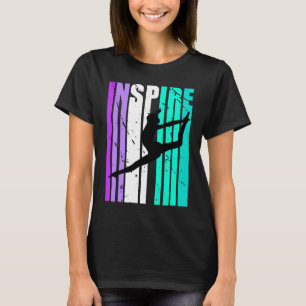 Girls Purple Inspire Dance Birthday Motivational D T-Shirt