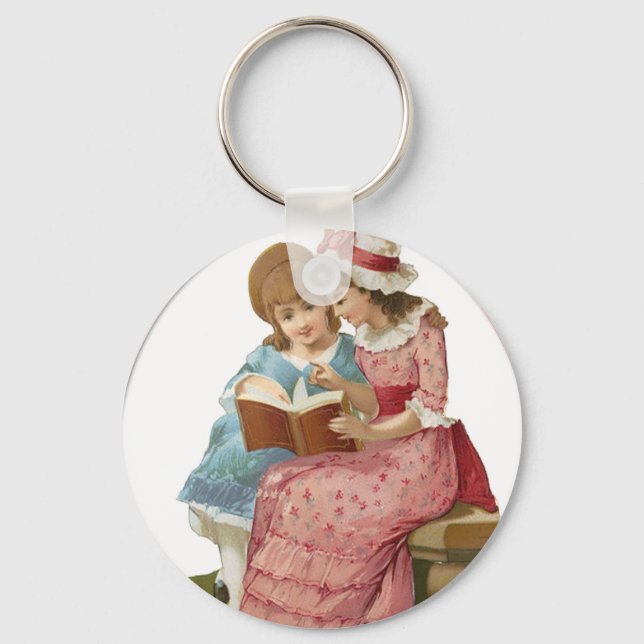 Girls Reading Key Ring (Front)