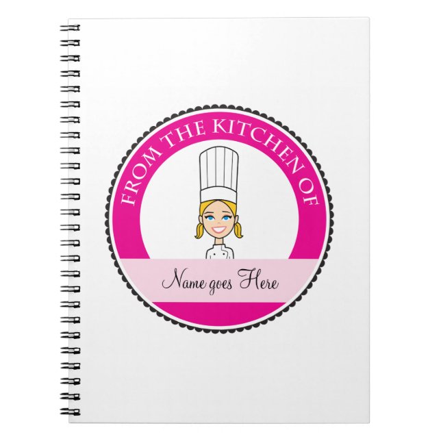 Girl's Recipe Notebook Personalised #1 (Front)