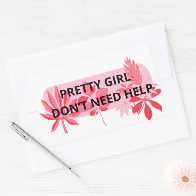 Girls  rectangular sticker (Envelope)