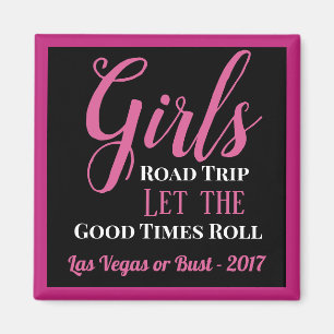 Girl's Road Trip Personalised Magnet