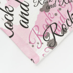 Girls rock and roll fleece blanket