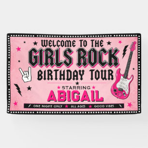 Girls Rock Birthday Tour Welcome Banner