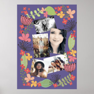 Girls Room Friends Memories Photo Collage Poster