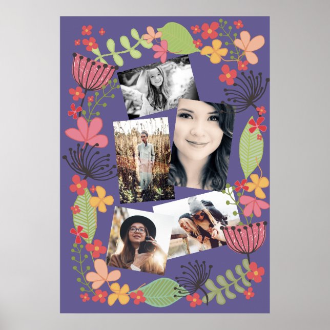 Girls Room Friends Memories Photo Collage Poster (Front)