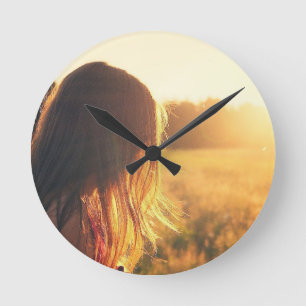 Girl's Room Sunrise Acrylic Clock
