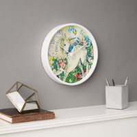 Girls room unicorn home decor clock