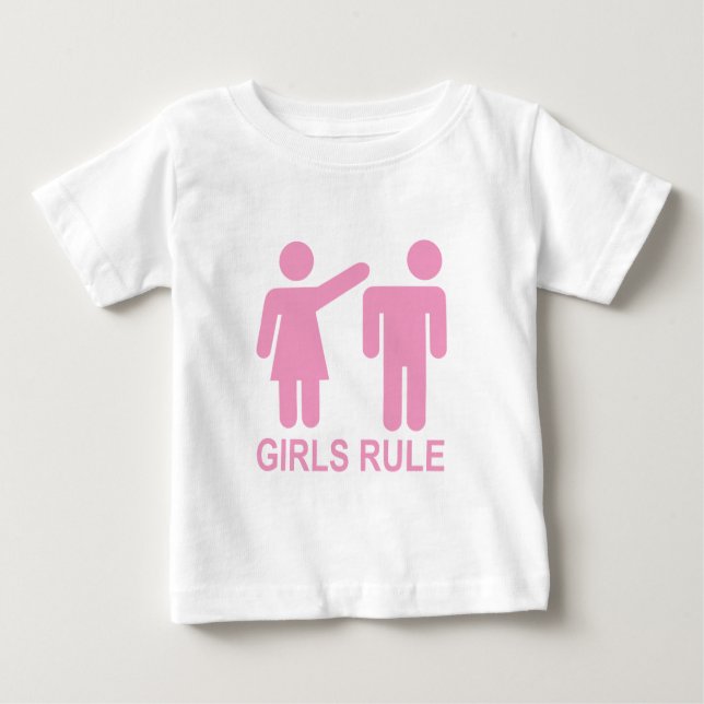 Girls Rule Baby T-Shirt (Front)