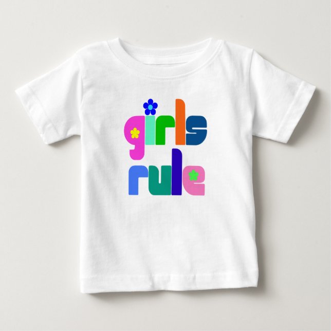 Girls rule baby/toddler t-shirt (Front)