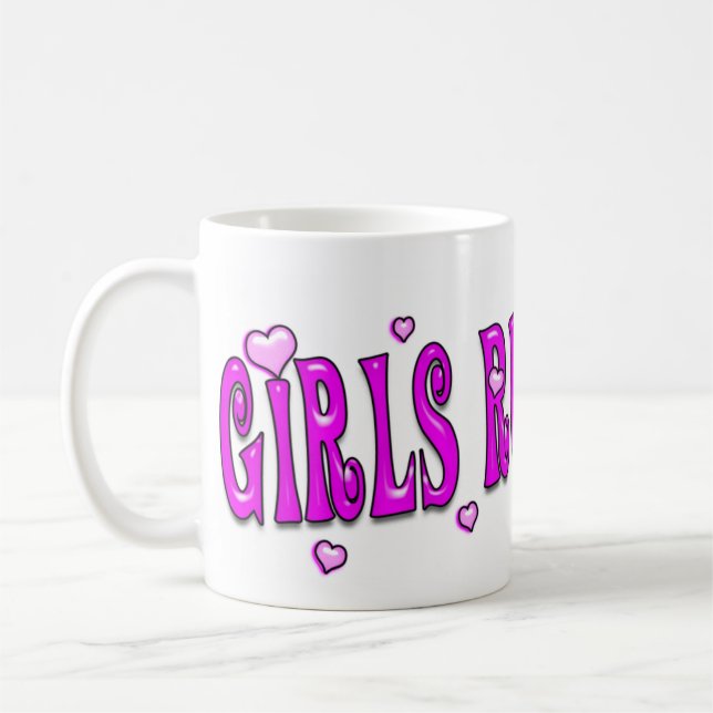 Girls Rule! Boys Drool! Mug (Left)