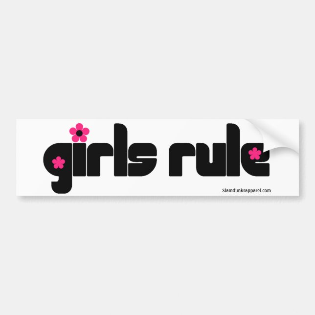 Girls Rule bumper sticker (Front)