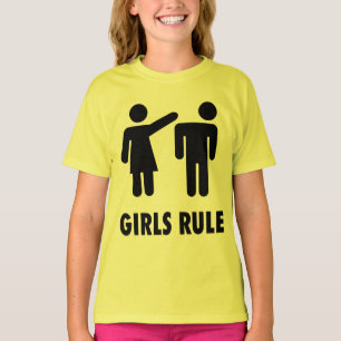 GIRLS RULE funny Kids T-shirts