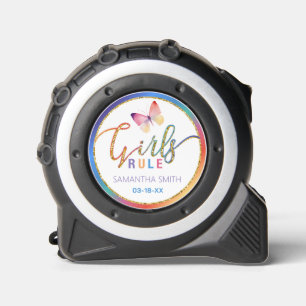 Girls Rule Gold Typography Tape Measure 1
