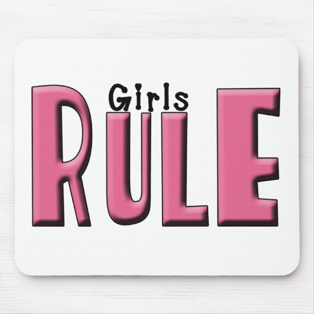 Girls Rule Mouse Pad (Front)