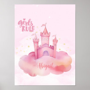 Girls Rule Palace on the Pink Cloud Poster