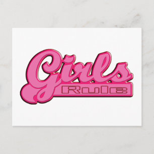 Girls Rule Postcard