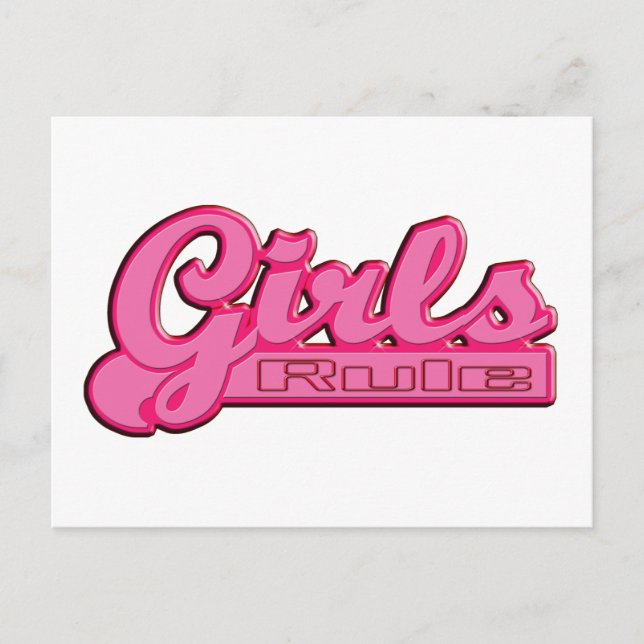 Girls Rule Postcard (Front)
