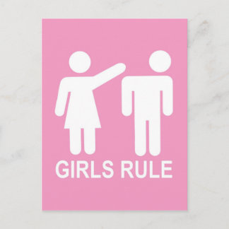 Girls Rule Postcard