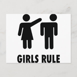 Girls Rule Postcard