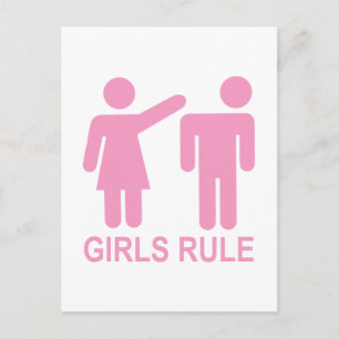 Girls Rule Postcard