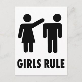 Girls Rule Postcard