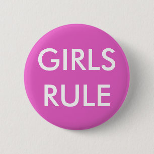 GIRLS RULE Standard Round Button