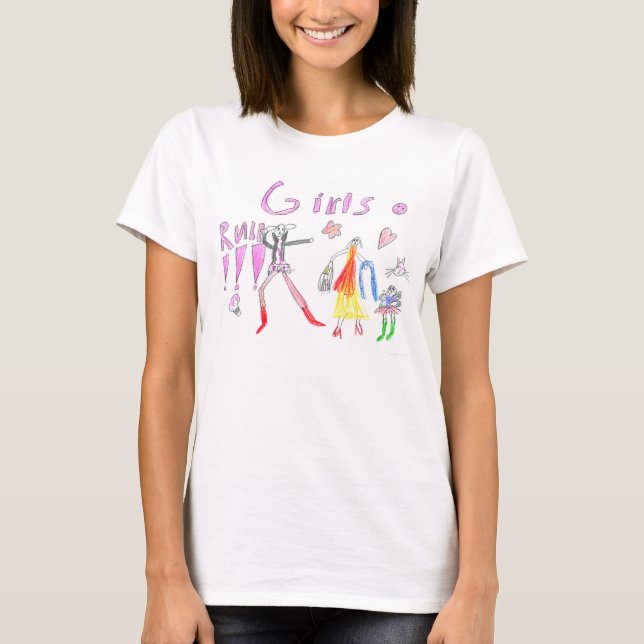 Girls Rule!!! women's tshirt (Front)